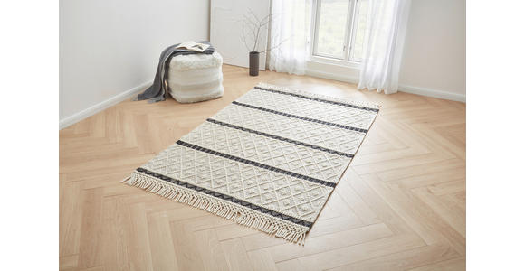 HANDWEBTEPPICH 160/230 cm Sylt Creme - Creme, Natur, Textil (160/230cm) - Linea Natura