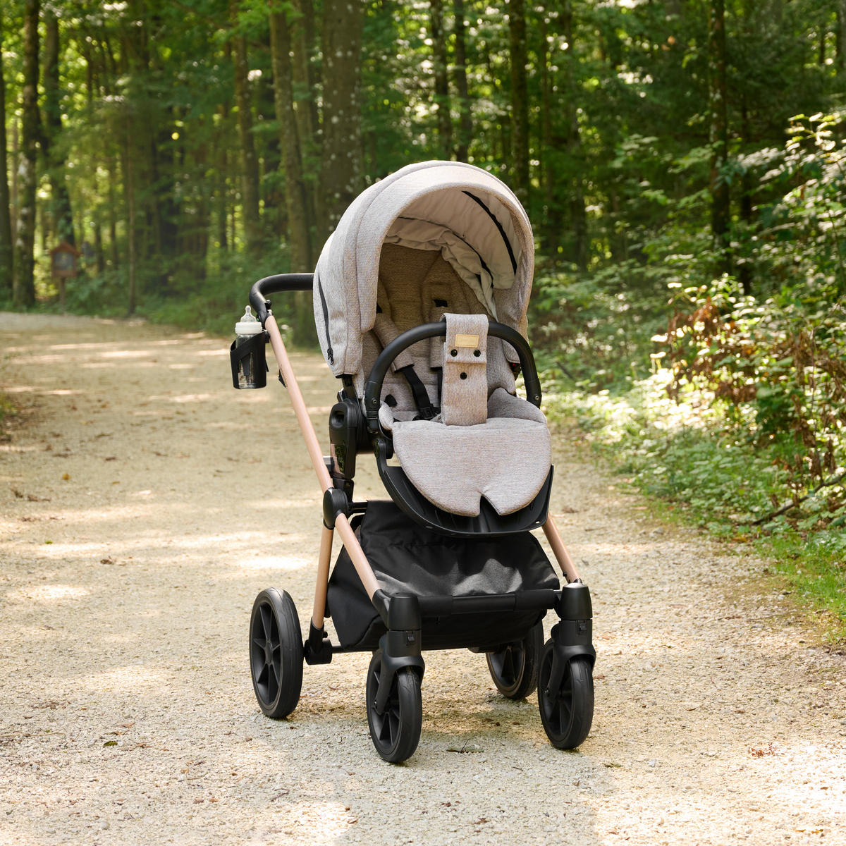 KINDERWAGENSET Beauty Plus Vegie  - Beige/Naturfarben, Trend, Textil/Metall (111/60/108cm) - Jimmylee