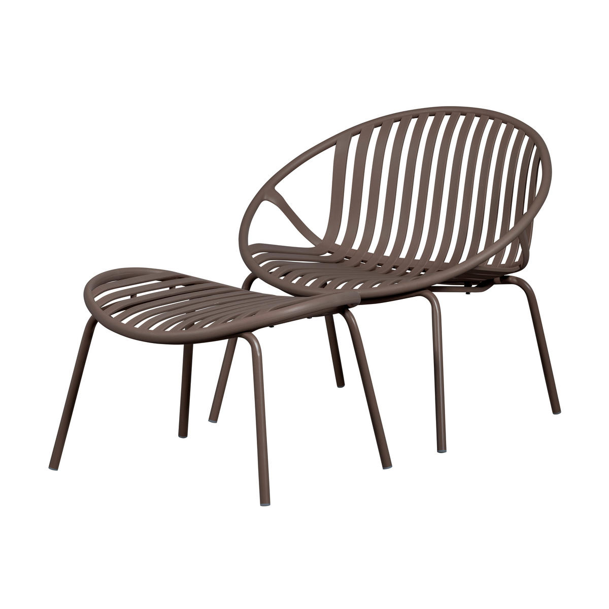 GARTENSET 2-teilig  - Lila/Braun, MODERN, Kunststoff/Metall - Livetastic