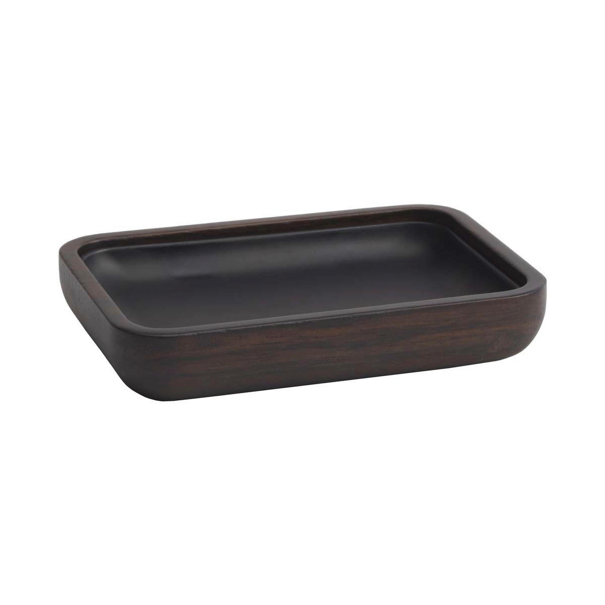 SEIFENSCHALE Holz  - Dunkelbraun, Basics, Holz (8,5cm) - Aquanova