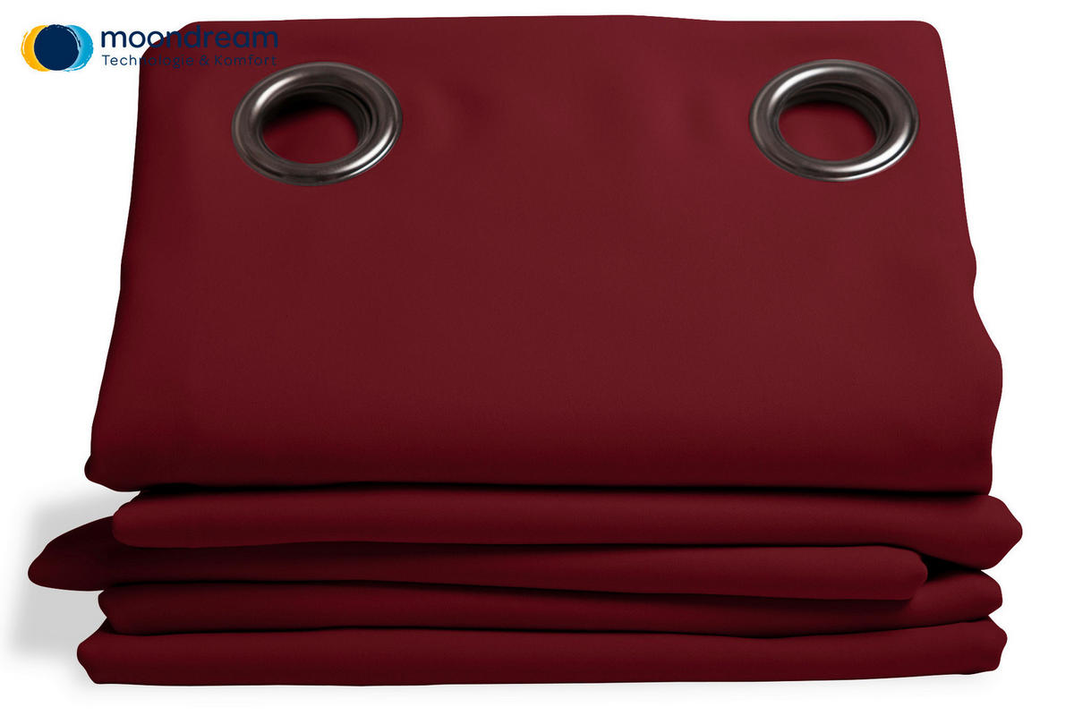 VERDUNKELUNGSVORHANG - Rot, Design, Textil (145/260cm)