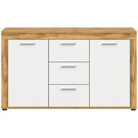 SIDEBOARD JAM  in 125/80/35 cm  - Silberfarben/Eiche Wotan, Design, Holzwerkstoff/Kunststoff (125/80/35cm) - MID.YOU