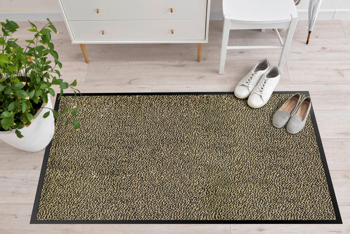 SZENNYFOGÓ SZŐNYEG - világosbarna, Basics, műanyag/textil (90/150cm)