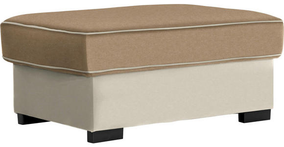 HOCKER in Textil Beige, Hellbraun - Hellbraun/Beige, ROMANTIK / LANDHAUS, Kunststoff/Textil (101/45/69cm) - Hom`in