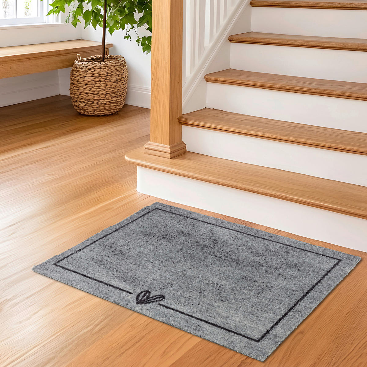 FUßMATTE  50/150 cm  Grau  - Grau, Basics, Kunststoff/Textil (50/150cm) - Esposa