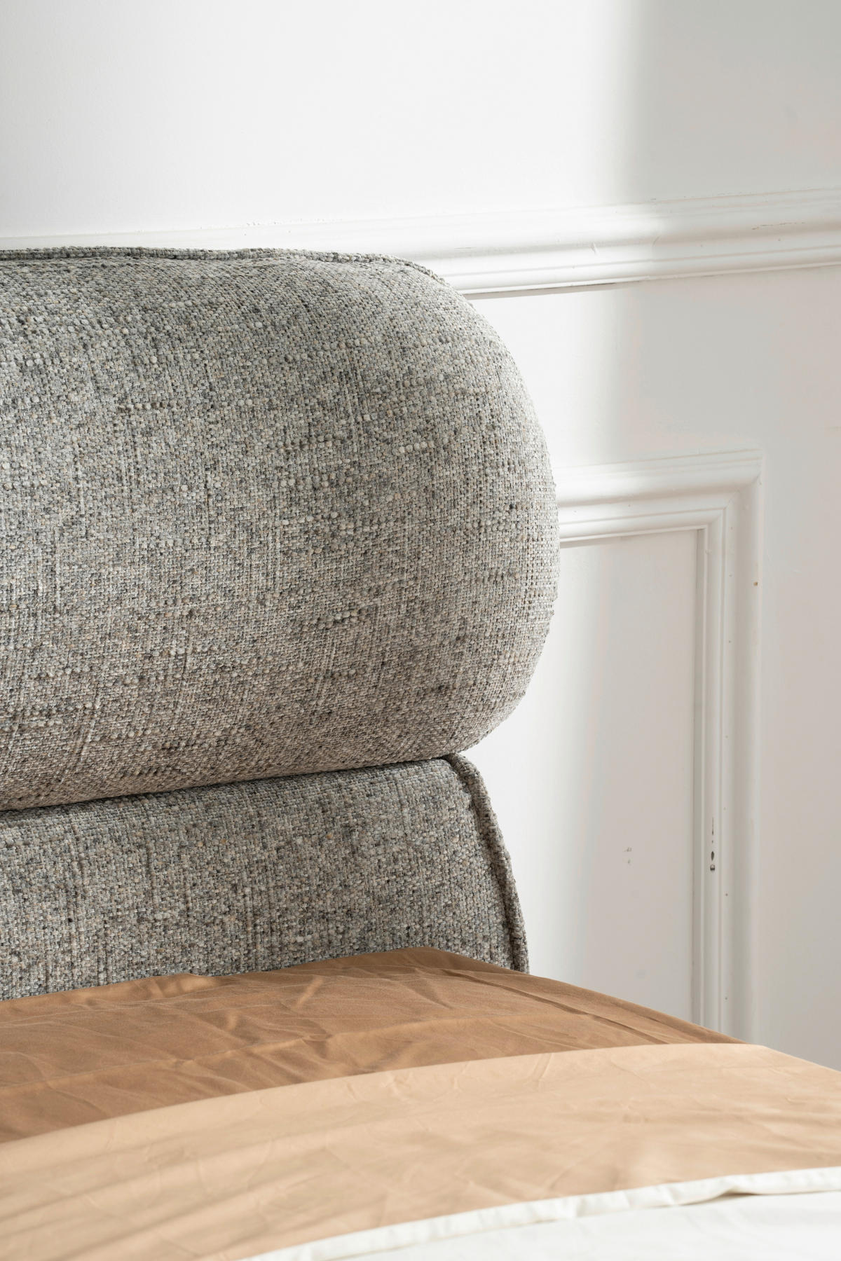 POLSTERBETT gepolstertes Kopfteil, Lattenrost 140/200 cm  in Grau  - Eichefarben/Schwarz, Design, Holz/Textil (140/200cm) - Boxxx