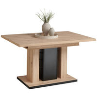 ESSTISCH 140-180/90/75 cm Nachbildung  Holzwerkstoff ausziehbar rechteckig Schwarz, Eiche Artisan  - Schwarz/Eiche Artisan, Konventionell, Holzwerkstoff (140-180/90/75cm) - Carryhome