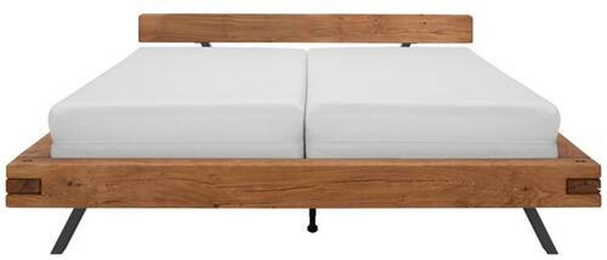 BALKENBETT 160/220 cm  in Eichefarben  - Eichefarben, Natur, Holz/Metall (160/220cm) - Valnatura