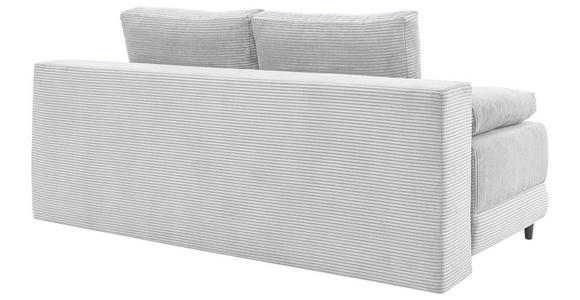 SCHLAFSOFA  mit Liegefunktion, Schlafen auf Sitzhöhe, Rücken echt Cord Hellgrau  - Hellgrau/Schwarz, KONVENTIONELL, Holz/Textil (196/96/103cm) - Carryhome