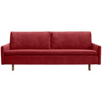 SCHLAFSOFA Flachgewebe Rotbraun  - Rotbraun/Eichefarben, KONVENTIONELL, Holz/Textil (220/85/98cm) - Carryhome