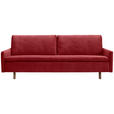 SCHLAFSOFA Flachgewebe Rotbraun  - Rotbraun/Eichefarben, KONVENTIONELL, Holz/Textil (220/85/98cm) - Carryhome