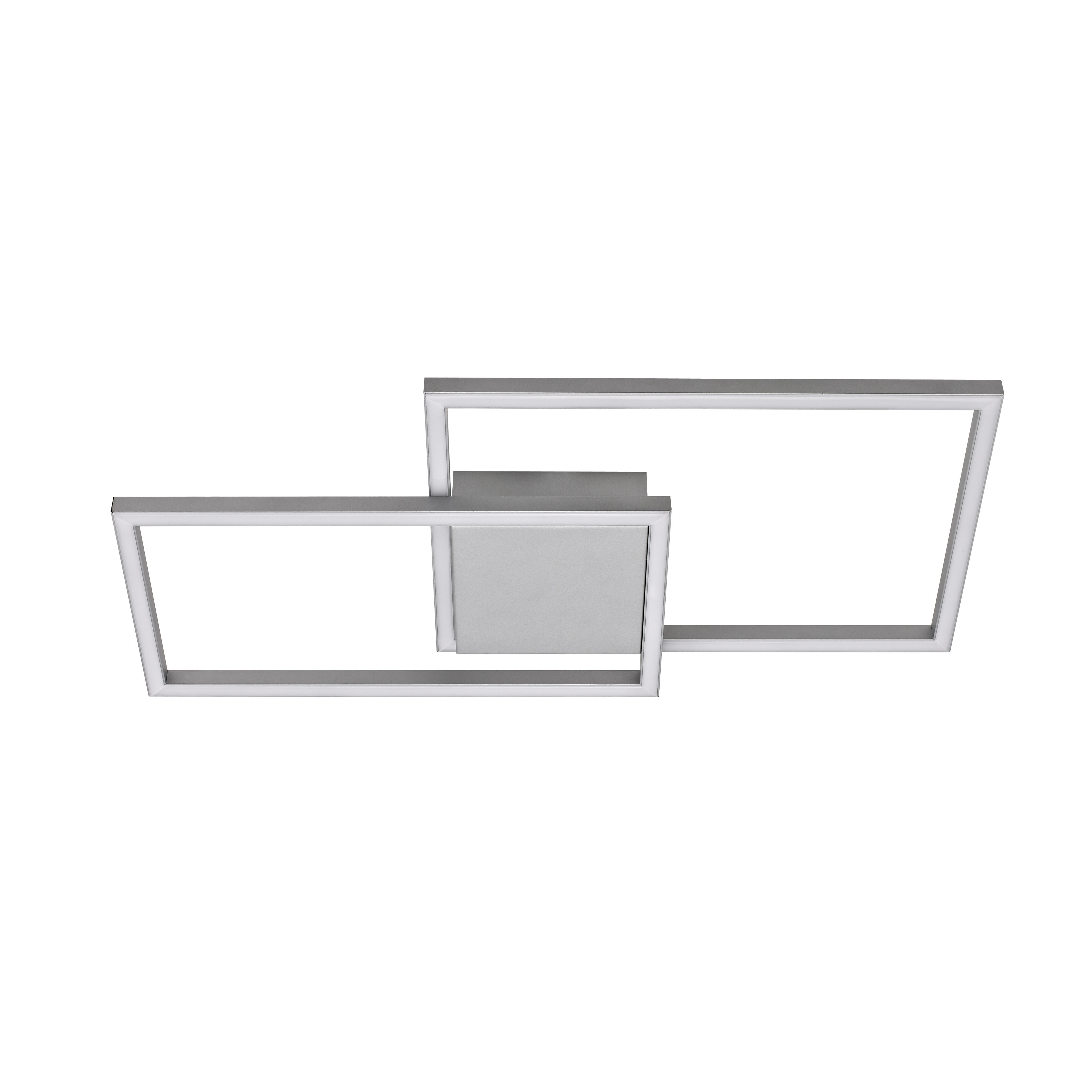 LED-DECKENLEUCHTE 0.2 W    49/24,5/5 cm  - Silberfarben, Design, Metall (49/24,5/5cm) - Boxxx