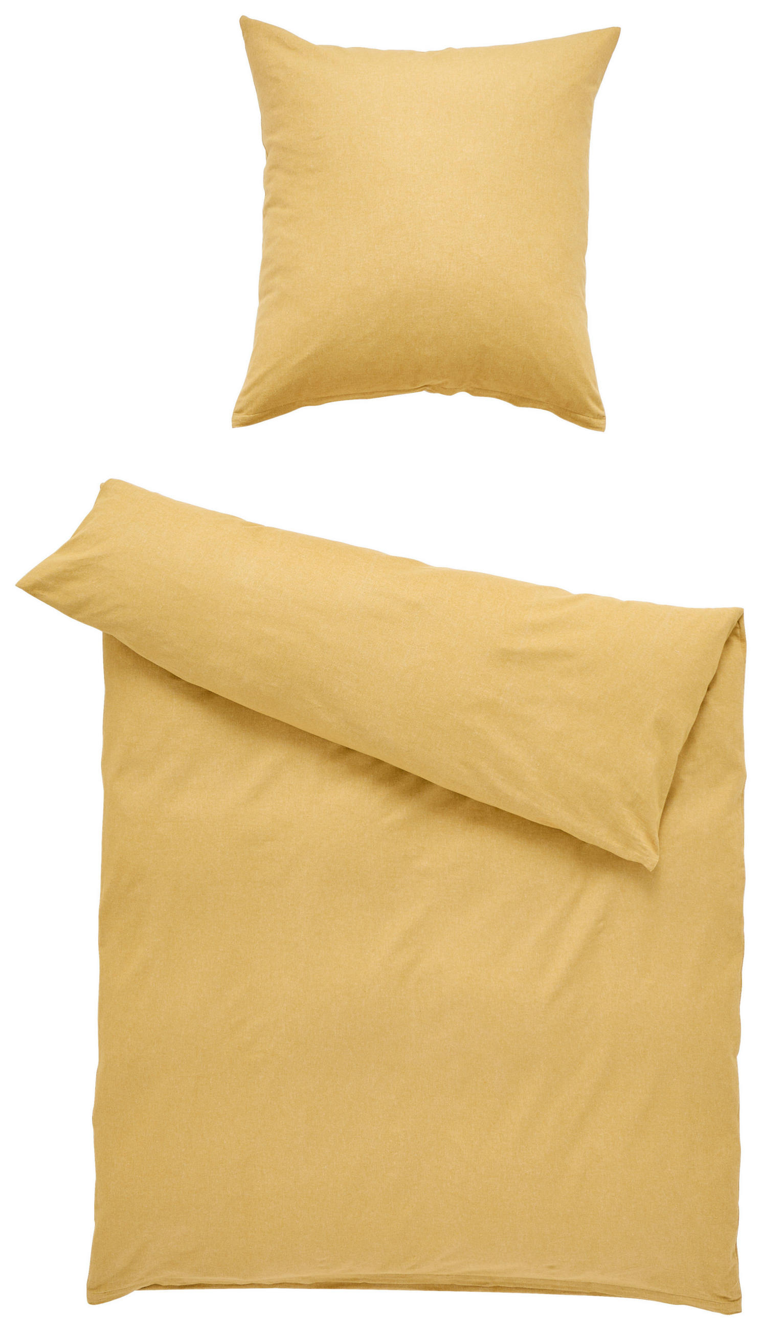 BETTWÄSCHE Flanell 135/200 cm  - Goldfarben, Basics, Textil (135/200cm) - Novel