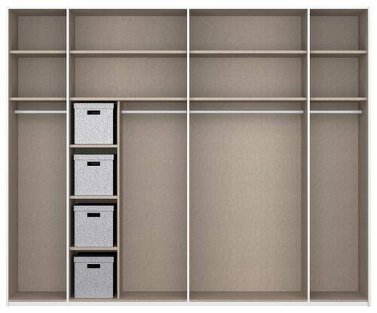 SCHWEBETÜRENSCHRANK in Graphitfarben  - Graphitfarben, Design, Glas/Holzwerkstoff (271/223/68cm) - Xora