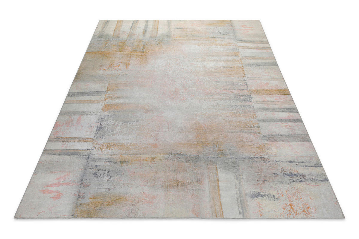 FLACHWEBETEPPICH  Wohnzimmer 70/120 cm Maui Grau, Altrosa, Champagner rechteckig  - Champagner/Altrosa, KONVENTIONELL, Textil (70/120cm) - Esprit