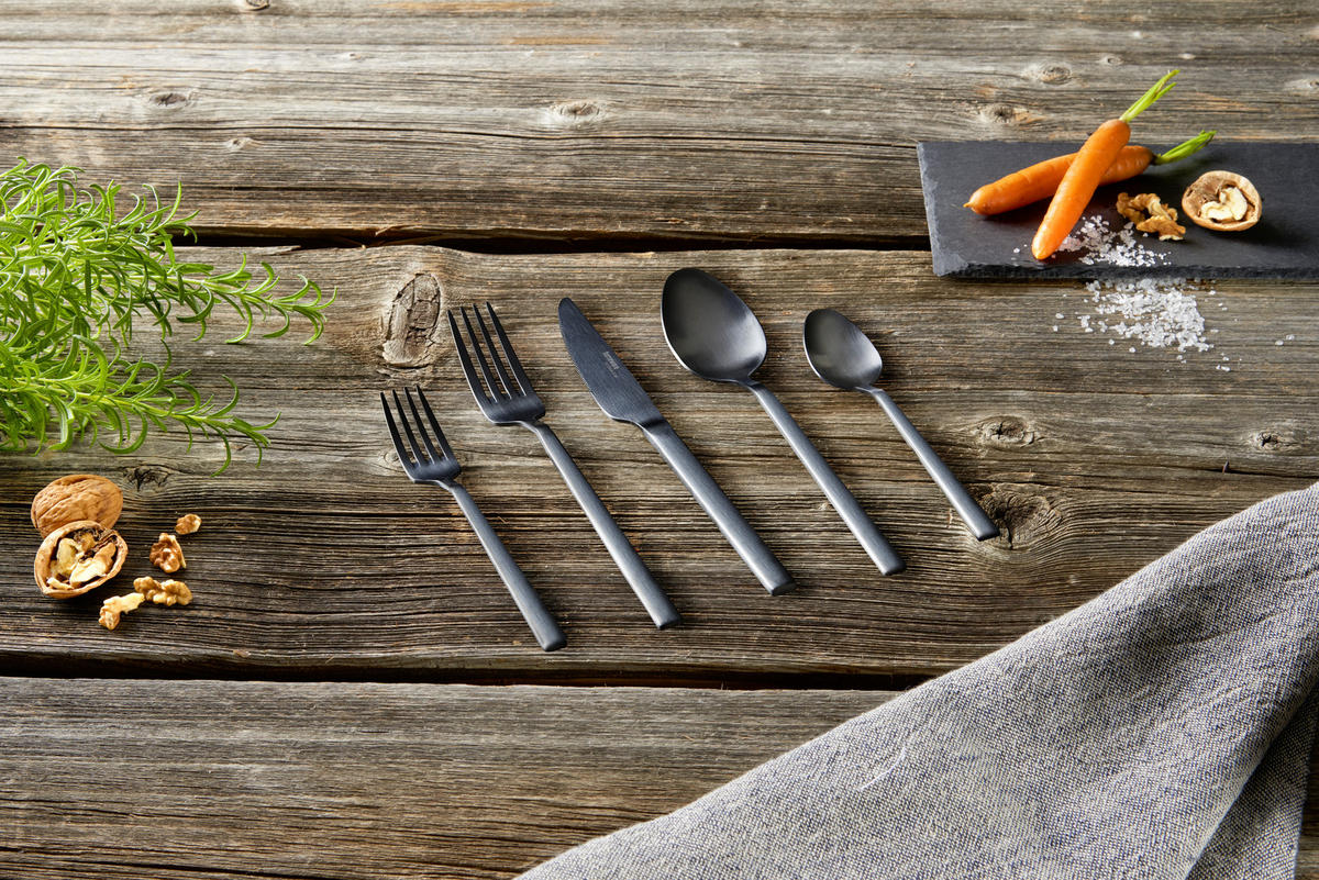 SET DE TACÂMURI 30 piese  Glam Chic  - negru, Design, metal - Homeware Profession.