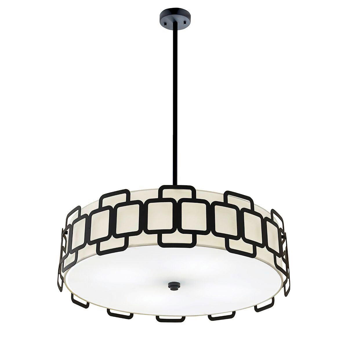 HÄNGELEUCHTE Hinkley 57/14,9 cm  - Schwarz, Design, Textil/Metall (57/14,9cm) - Elstead Lighting