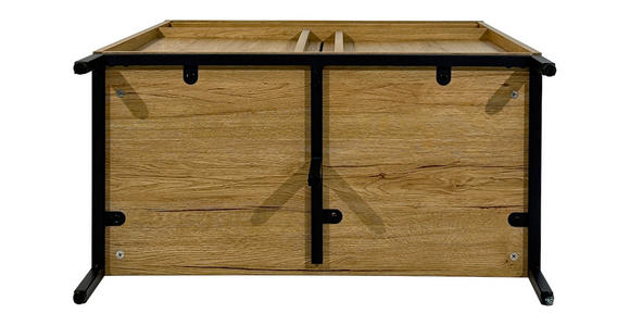 KOMMODE WABI  in 80/101/40 cm  - Eichefarben/Schwarz, Design, Holz/Holzwerkstoff (80/101/40cm) - Xora