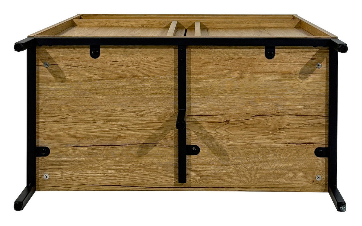 KOMMODE WABI  in 80/101/40 cm  - Eichefarben/Schwarz, Design, Holz/Holzwerkstoff (80/101/40cm) - Xora