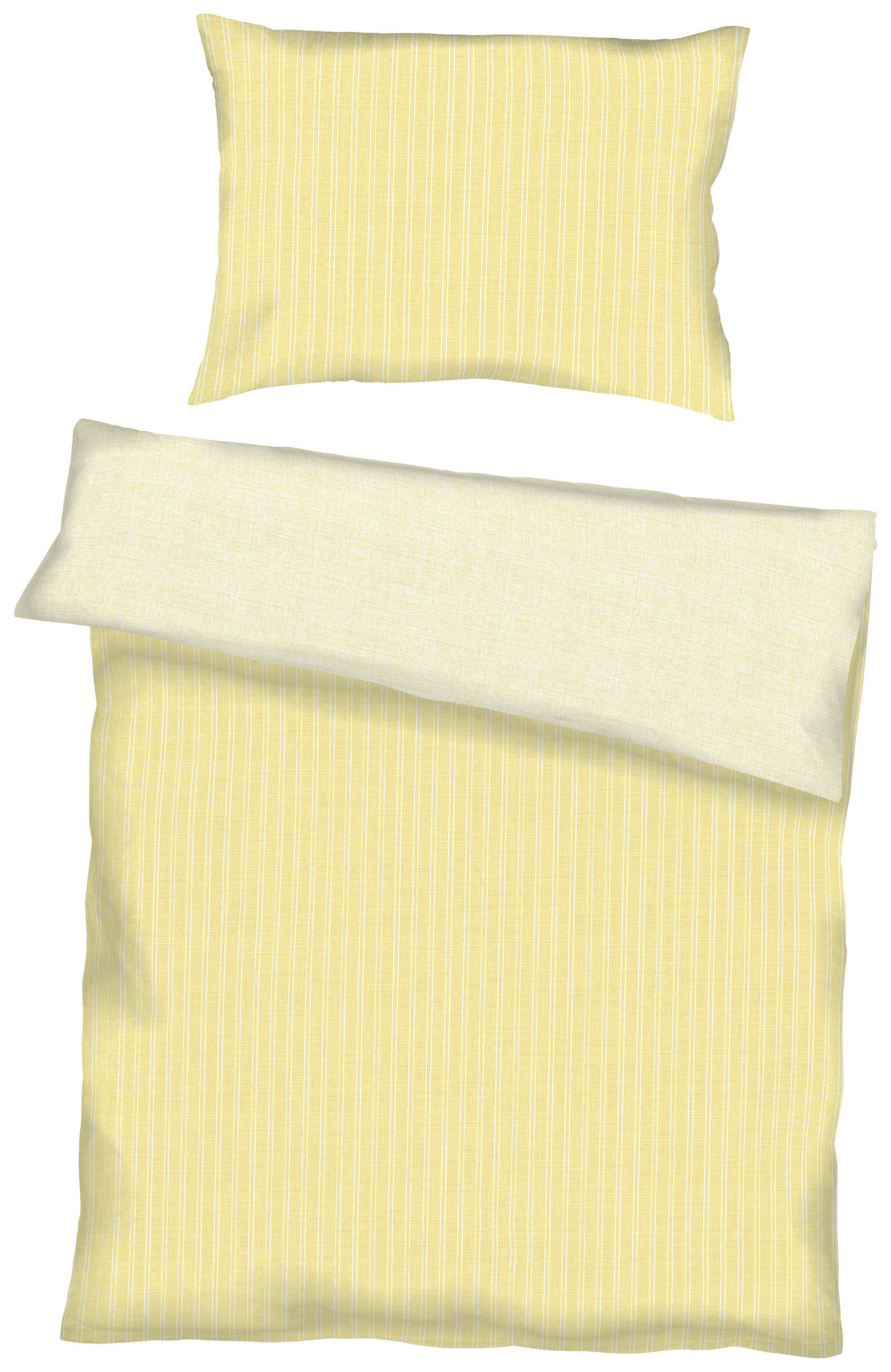 BETTWÄSCHE Makosatin 140/200 cm  - Gelb, KONVENTIONELL, Textil (140/200cm) - Kaeppel