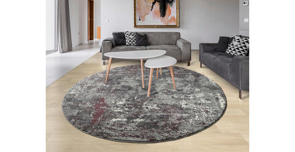 VINTAGE-TEPPICH 120 cm Timeline Quantum Grau, Aubergine, Hellgrau, Dunkelgrau - Dunkelgrau/Aubergine, Design, Textil (120cm) - Novel