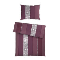 BETTWÄSCHE 2-teilig STRIPES DK Satin 140/200 cm  - Violett, Design, Textil (140/200cm) - Dieter Knoll