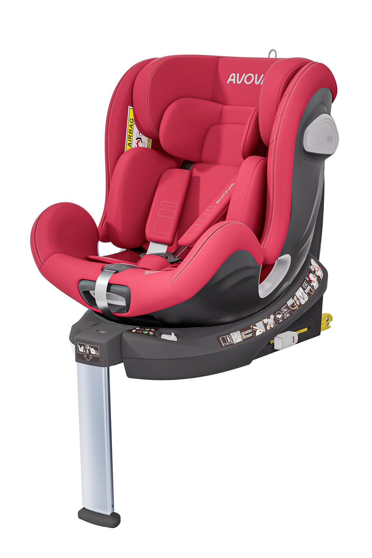 REBOARDER-KINDERSITZ Swan Fix  - Rot, Basics, Kunststoff/Textil (44/77/58.5cm) - AVOVA