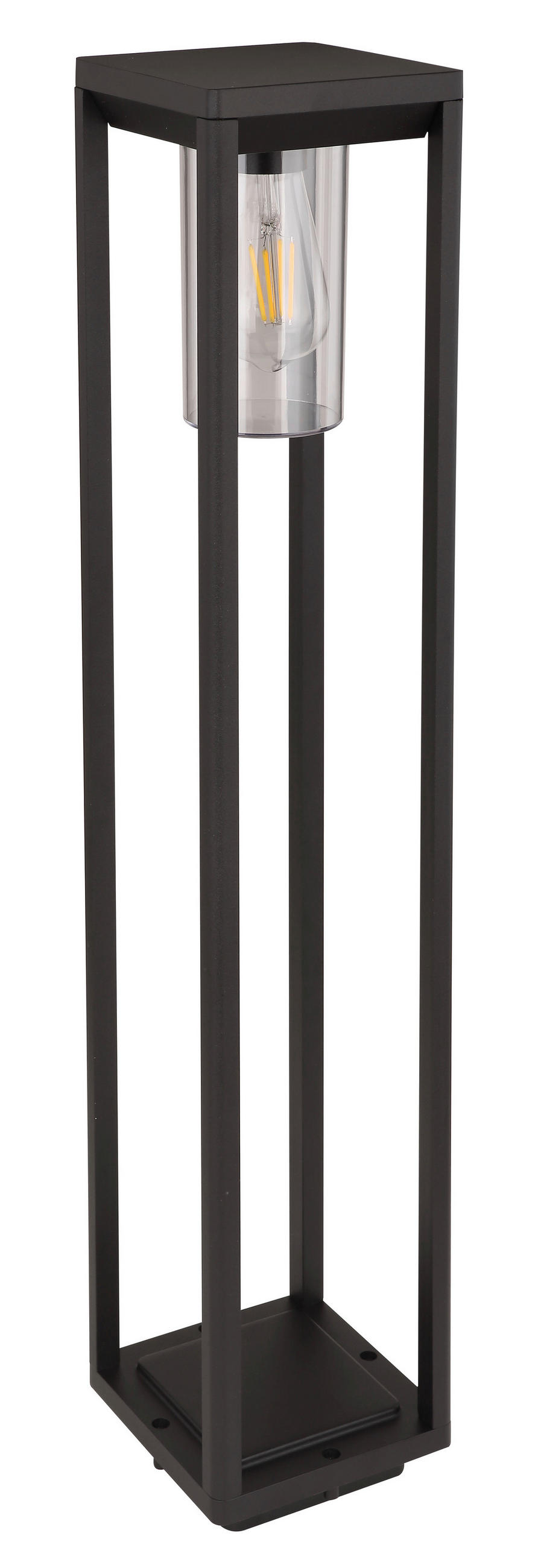 WEGELEUCHTE - Klar/Schwarz, Basics, Kunststoff/Metall (15/15/80cm) - Globo