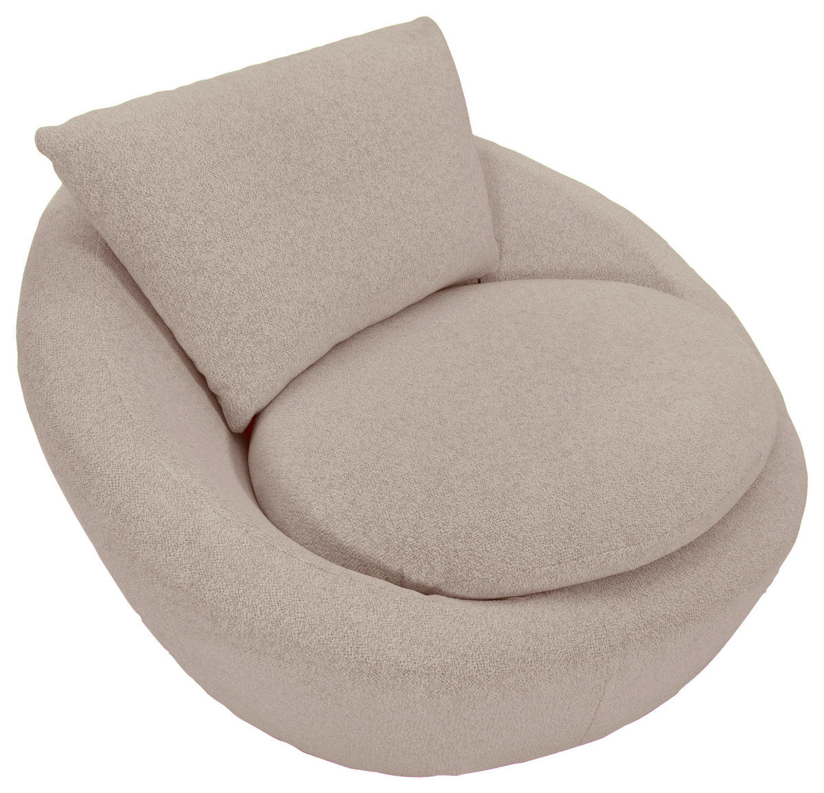 SESSEL in Flachgewebe Hellbraun  - Hellbraun/Schwarz, Design, Textil/Metall (130/78/112cm) - Lomoco