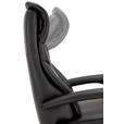 RELAXSESSEL Lenno Echtleder Nackenstütze, Relaxfunktion, Kopfteilverstellung    - Anthrazit/Schwarz, Design, Leder/Metall (75/106/88cm) - Dieter Knoll