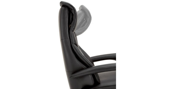 RELAXSESSEL Lenno Echtleder Nackenstütze, Relaxfunktion, Kopfteilverstellung    - Anthrazit/Schwarz, Design, Leder/Metall (75/106/88cm) - Dieter Knoll