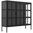 VITRINE in Schwarz  - Schwarz, Design, Glas/Metall (120/110/35cm) - Xora