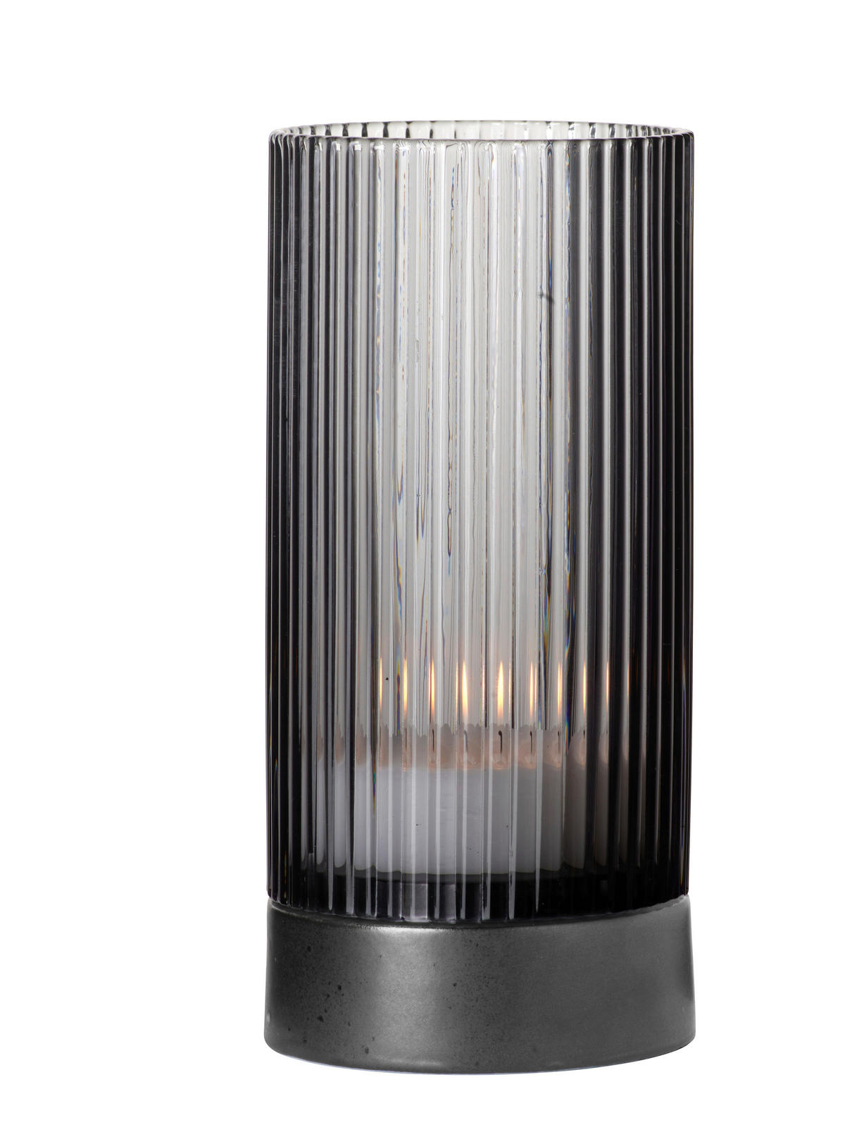 WINDLICHT Grau 8/17,5 cm  - Grau, Basics, Glas/Keramik (8/17,5cm) - ASA