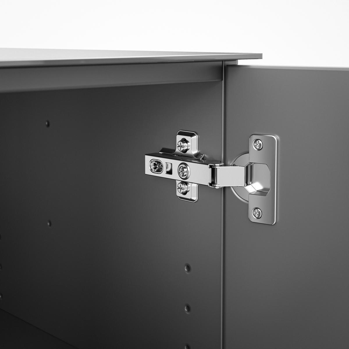 LOWBOARD Style  in 225/53,9/40 cm  - Chromfarben/Anthrazit, Basics, Glas/Holzwerkstoff (225/53,9/40cm)