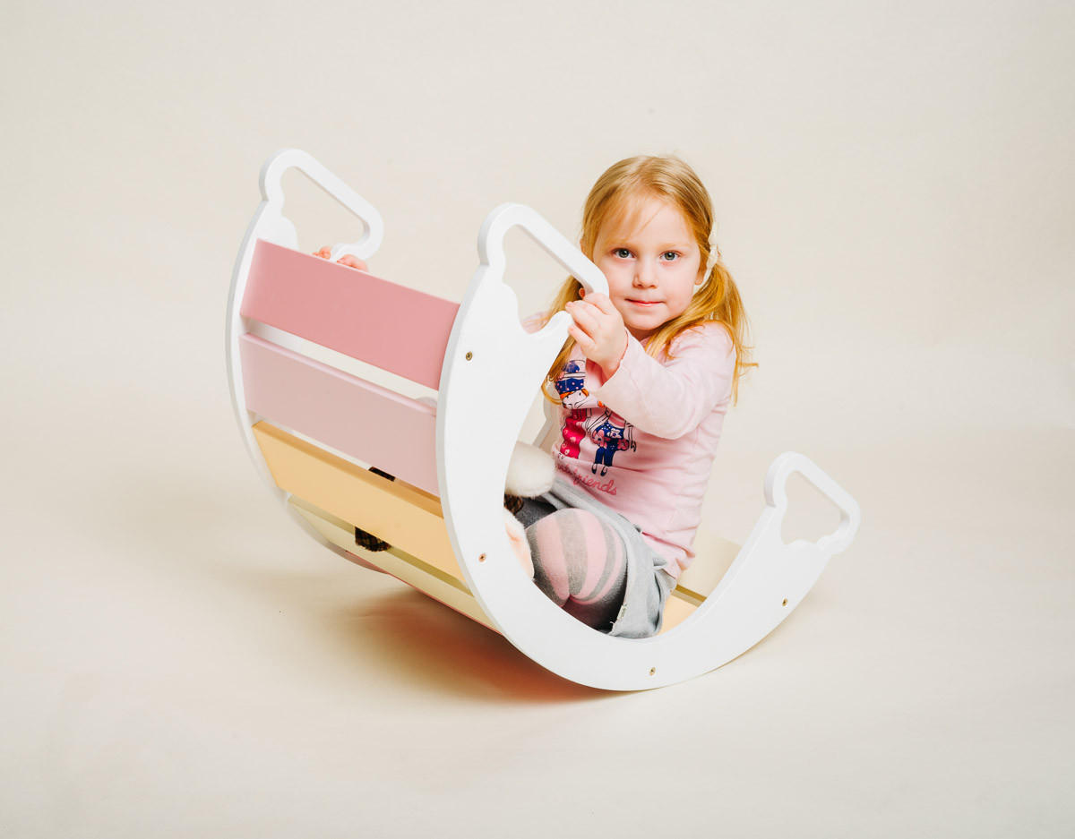 WIPPE  - Multicolor/Weiß, Basics, Holz (40/75/37cm)