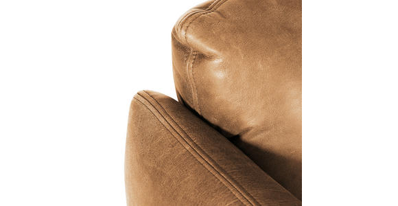 SESSEL in Mikrofaser Cognac  - Cognac/Schwarz, KONVENTIONELL, Textil/Metall (100/80/90cm) - Carryhome