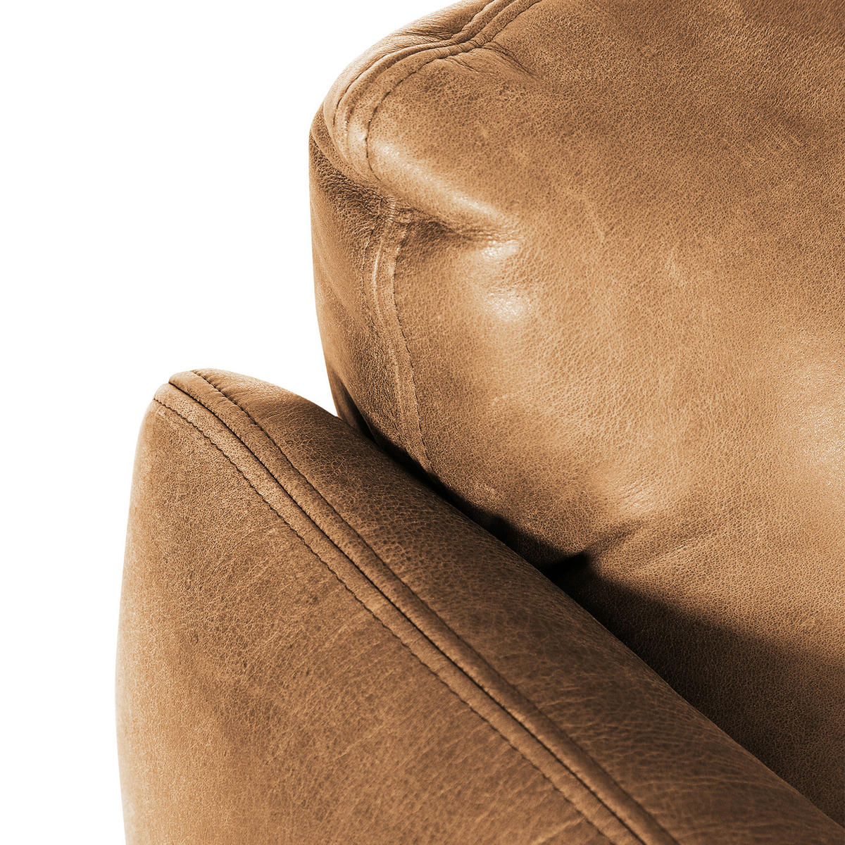 SESSEL in Mikrofaser Cognac  - Cognac/Schwarz, KONVENTIONELL, Textil/Metall (100/80/90cm) - Carryhome