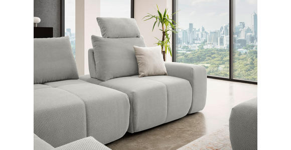 ECKSOFA in Velours Greige 236/326 cm - Greige/Schwarz, Design, Kunststoff/Textil (236/326cm) - Xora