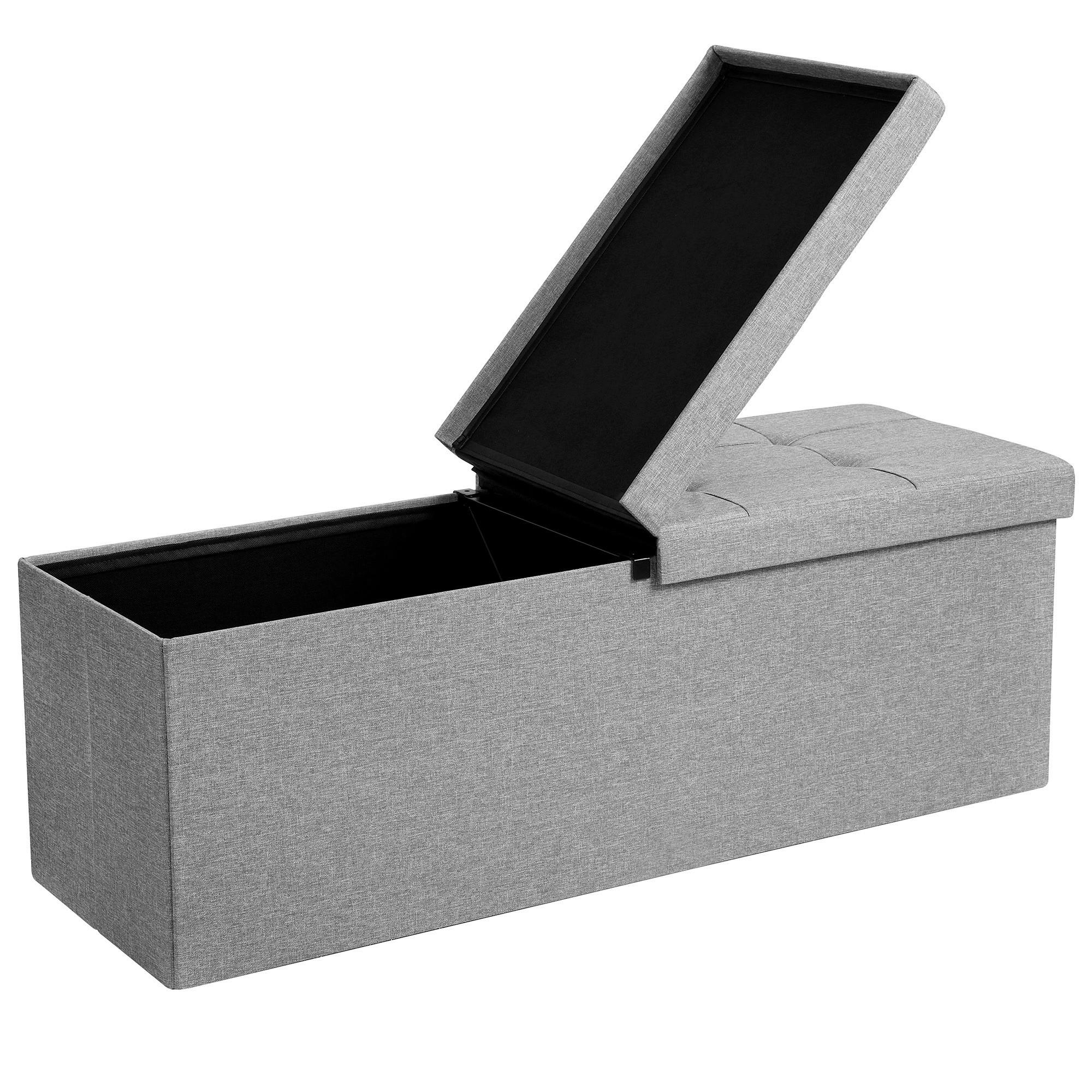 SITZBOX in Textil, Holzwerkstoff Grau  - Grau, Basics, Holzwerkstoff/Textil (110/38/38cm)