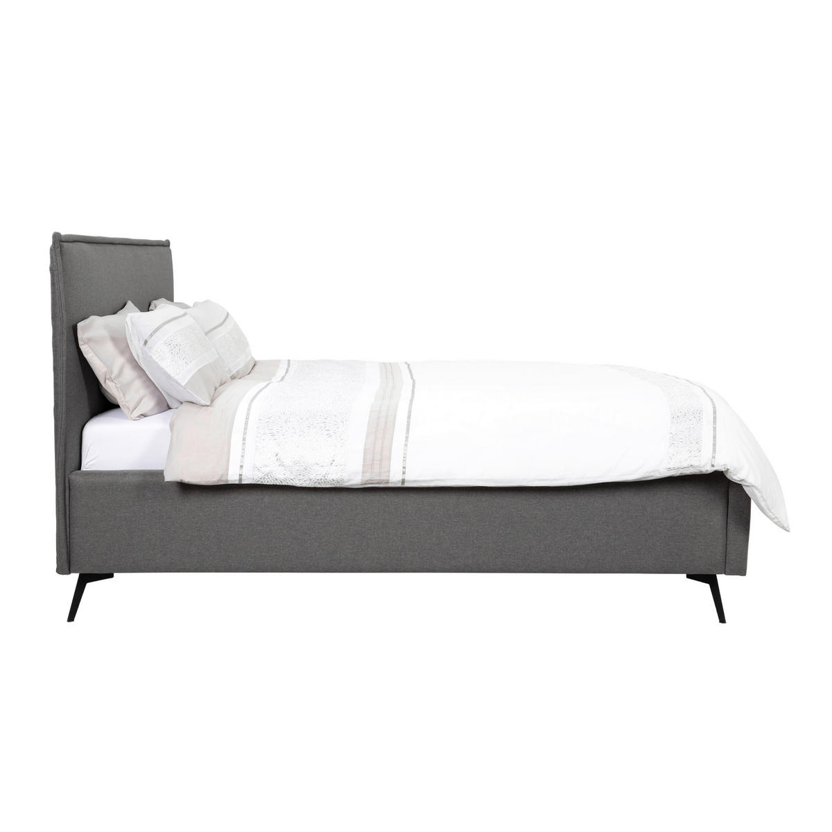 POLSTERBETT Grau 200/200 cm  - Grau, MODERN, Holz/Textil (200/200cm) - MID.YOU