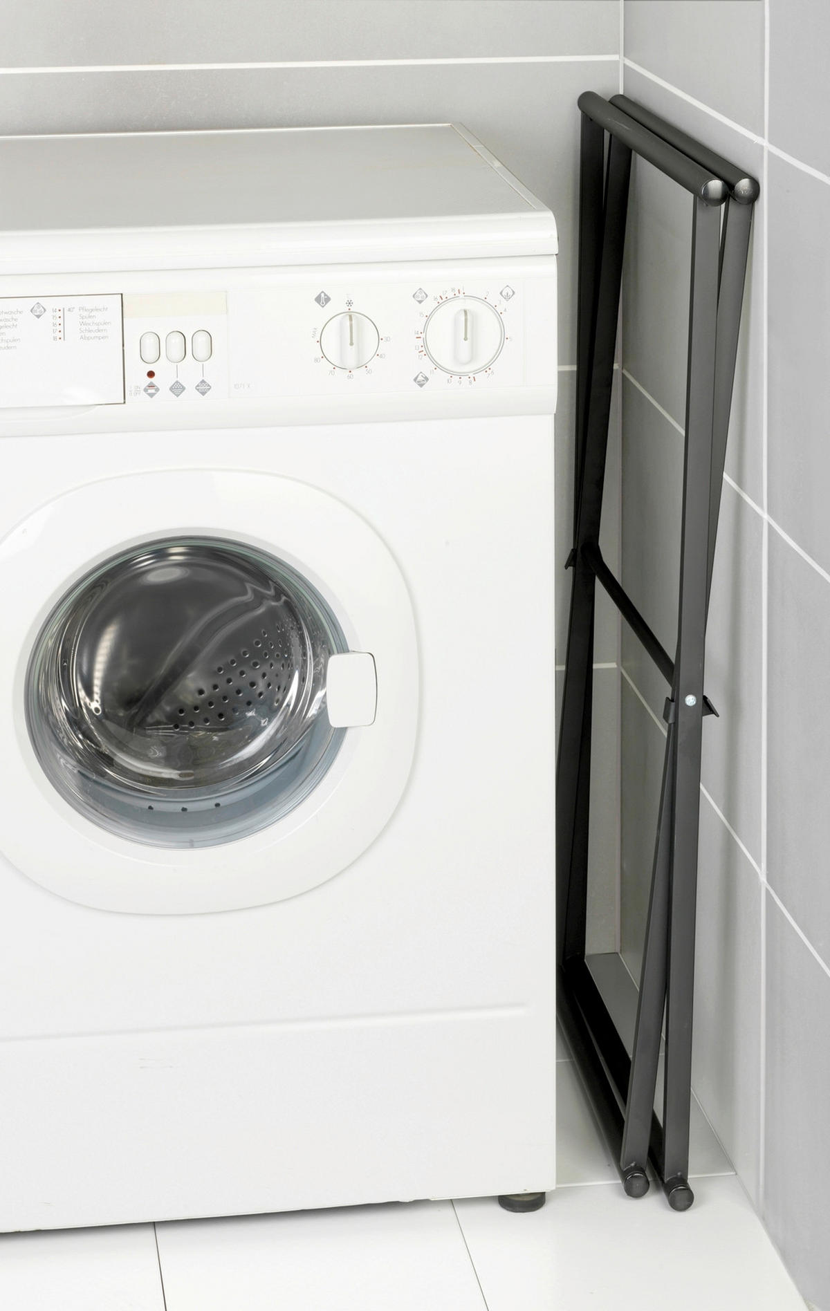 HANDTUCHSTÄNDER 53,5/80,5/35 cm  - Schwarz, KONVENTIONELL, Metall (53,5/80,5/35cm) - Wenko