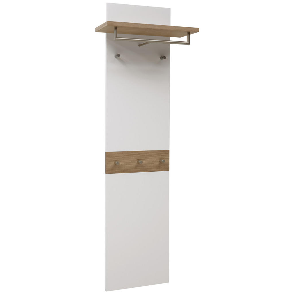 Thumbnail - Dieter Knoll Garderobe, Weiß, Eiche, Holz, Holzwerkstoff, 3-teilig, Wildeiche, furniert, 170x200x32 cm, Goldenes M, Made...