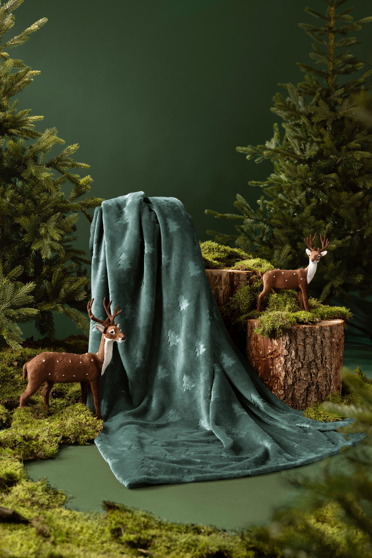 Pătură 150/200 cm  - verde, Basics, textil (150/200cm) - MISTRAL