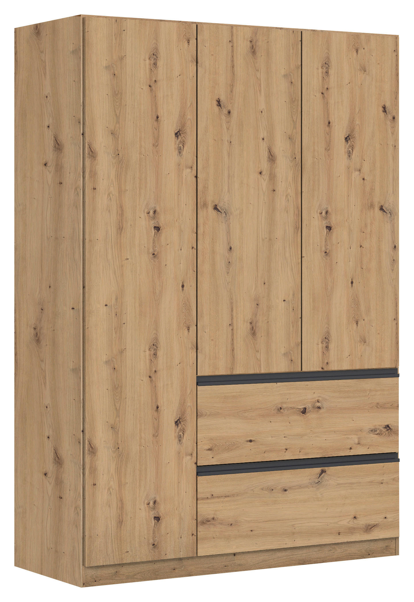 DULAP CU UȘI ROTATIVE  - stejar Artisan/gri, Modern, material pe bază de lemn (136/197/54cm) - Rauch Möbel