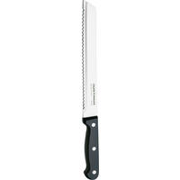 BROTMESSER  Edelstahl  33 cm  - Edelstahlfarben/Schwarz, Basics, Kunststoff/Metall (33cm) - Justinus