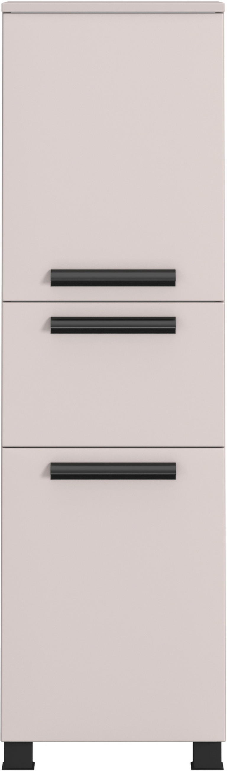 MIDISCHRANK 40/130/35 cm  - Kaschmir/Schwarz, KONVENTIONELL, Holzwerkstoff/Kunststoff (40/130/35cm) - Xora