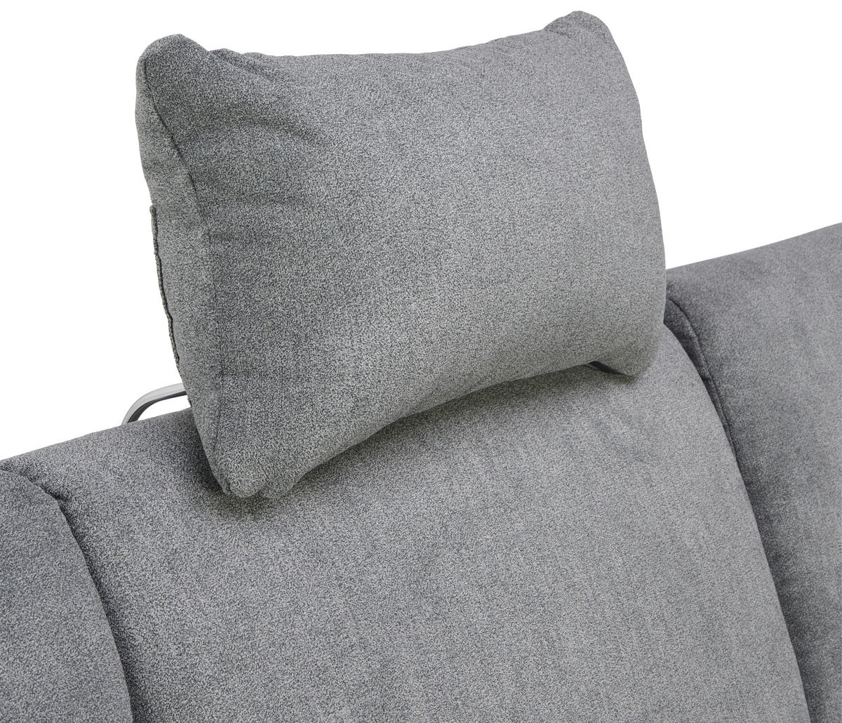ECKSOFA in Flachgewebe Dunkelgrau  255/186 cm  - Dunkelgrau/Silberfarben, KONVENTIONELL, Holz/Textil (255/186cm) - Cantus