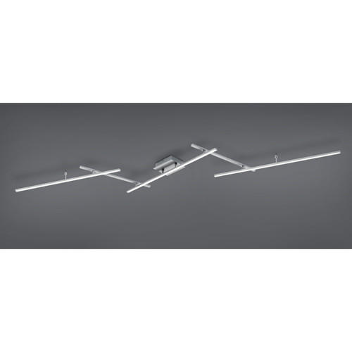 LED-DECKENLEUCHTE Arvin   - Weiß/Nickelfarben, Design, Kunststoff/Metall (245/8,5/50cm) - Trio Leuchten