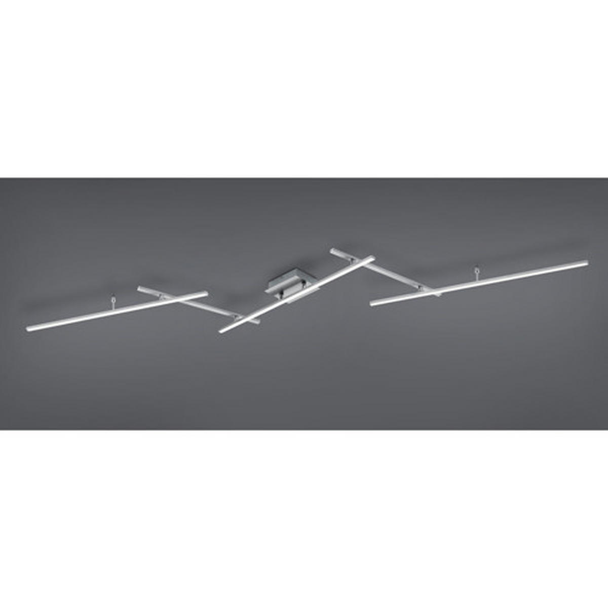 LED-DECKENLEUCHTE 22 W     - Weiss/Nickelfarben, Design, Kunststoff/Metall (245/8,5/50cm) - Trio Leuchten