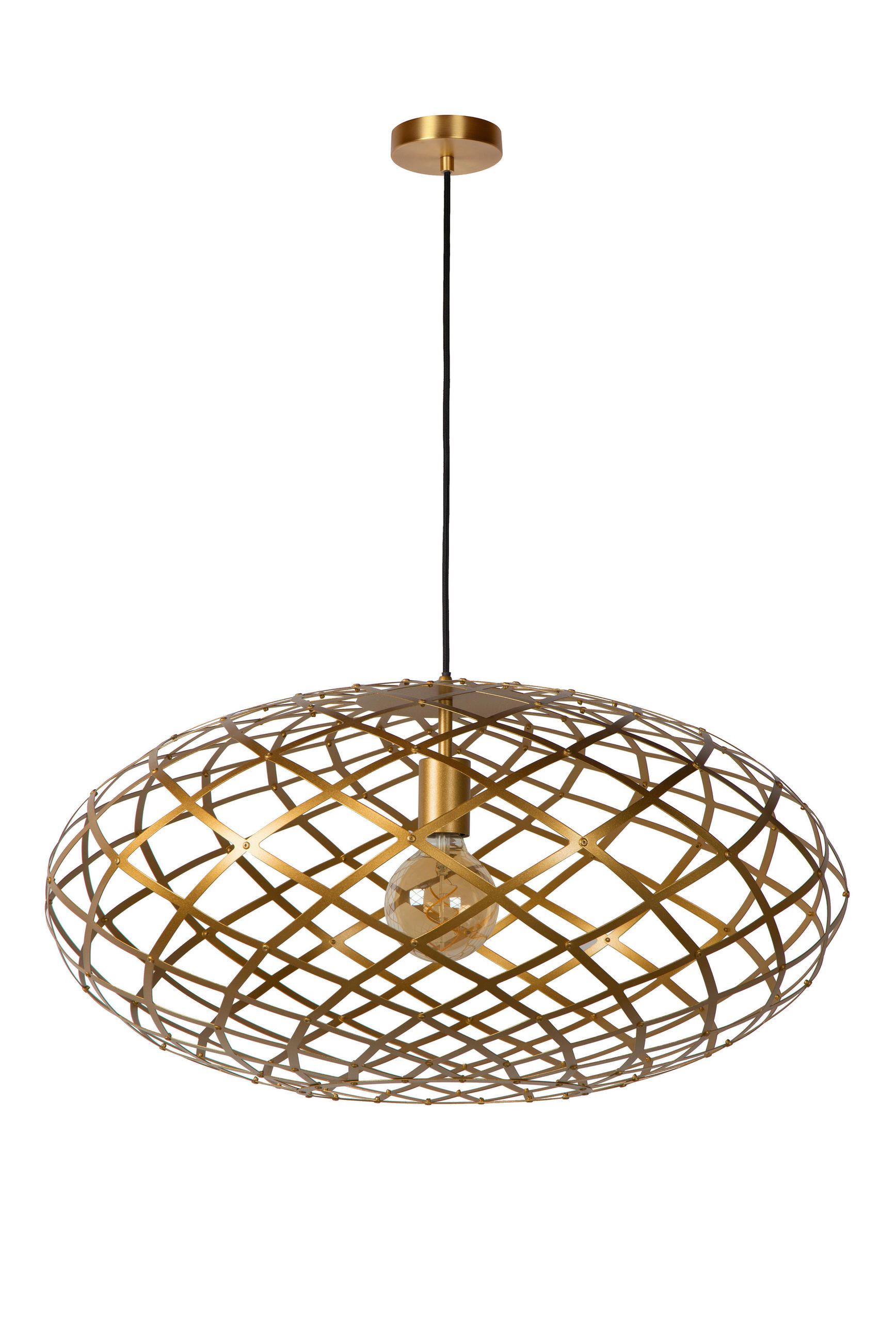 HÄNGELEUCHTE WOLFRAM 65/162 cm   - Messingfarben, KONVENTIONELL, Metall (65/162cm) - Lucide